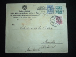 LETTRE POUR FRANCE TP 30G + 14G + 6G OBL. 7 VI 35  8 WIEN 65 + KARTOGRAPHISCHES + MILITARGEOGRAPHISCHES - Lettres & Documents