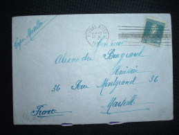 LETTRE POUR FRANCE TP SAN MARTIN 12C + TP 5C AU VERSO OBL.MEC. MAY 17 1932 BUENOS AIRES 10 - Briefe U. Dokumente