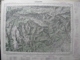 Carte Géographique - LARGENTIERE - 1/50.000 St Laurent-les-Bains St Cirgues-de-Prades/Prunet Planchamp Joyeuse/Rosières - Cartes Topographiques