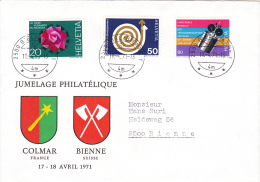 FRANCO -SWISS STAMP EMISSION ,1971,SWITZERLAND - Lettres & Documents