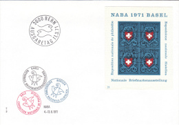 NABA, NATIONAL EXPOSITION OF STAMPS, SPECIAL COVER,1971,SWITZERLAND - Covers & Documents