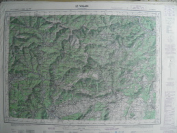 Carte Géographique - LE VIGAN - 1/50.000 Valleraugue/Mandagout Corbès/Thoiras Pommiers/St Bresson Sauve/Conqueyrac - Topographische Kaarten