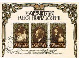 LIECHTENSTEIN -  CAT. BF14  1981 75^ ANNIV. FRANZ JOSEPH II - USED - Blocs & Feuillets