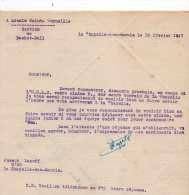 Lettre Correspondance Avec Timbre  Cachet LA BAULE, CHAPELLE DES MARAIS Basket-ball, De 1947 - Andere & Zonder Classificatie