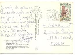 N° Y&T 267 ANDORRE  Vers  FRANCE Le  03 SEPTEMBRE1979( 2scans) - Storia Postale