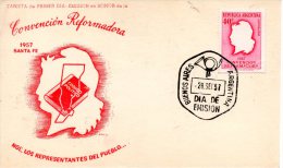 ARGENTINE. N°579 Sur Carte 1er Jour De 1957. Constitution. - FDC