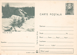 WINTER LANDSCAPE,PC, 5X POSTCARDS STATIONERY INTERPOSTAL, 1971,ROMANIA - Lettres & Documents