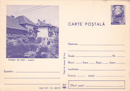 THE SCHOOL - TIMISUL DE SUS,POSTCARD STATIONERY INTERPOSTAL,1971,ROMANIA - Covers & Documents