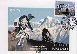 MOUNTAIN BIKING Sport MAXIMUM Card 2009 NEPAL - Mountain Bike