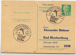 HIGH DIVING Reutlingen 1961 On East German Postal Card P70IA Private Print #2 - Tuffi