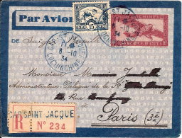 INDOCHINE LETTRE RECOMMANDEE DU 8 /10 /1934   Saigon Marseille - Poste Aérienne