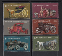 New Zealand MNH Scott #598-#603 Set Of 6 Farm Vehicles: Gig Thornycroft Lorry Scandi & Wool Wagons Traction Engine Cart - Unused Stamps