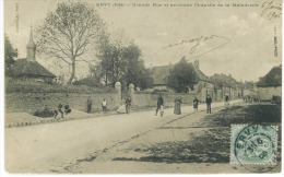 CPA Ervy (10 ) Grande Rue Et Ancienne Chapelle De Le Maladrerie Du 6/01/1906 - Ervy-le-Chatel