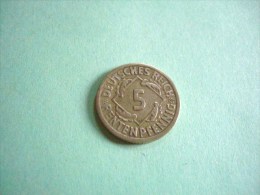 PIECE 1924 ALLEMAGNE DEUTSCHES REICH 5 RENTEN  PFENNIG - 5 Renten- & 5 Reichspfennig