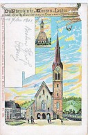 AK STEIERMARK  STYRIA LEOBEN,DIE PFARRKIRCHE ZU WAASEN ,VERLAG PFARRAMTES WASSEN,No.1334,LITHO KARTE ,OLD POSTCARD 1901 - Leoben