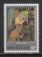 New Zealand MNH Scott #523 10c Barn In Picardy - Paintings By Frances Hodgkins - Nuevos