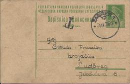 Carte Postale - Zagreb, 1.4.1948., Yugoslavia - Storia Postale