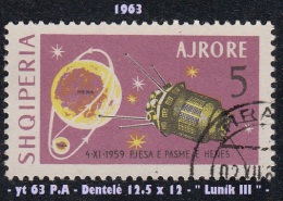 1963 - Europe - Albanie - Poste Aérienne -  Lunik III - 5 L. Lilas, Vert Et Jaune - - Europe