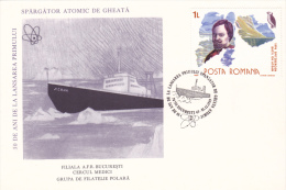 ATOMIC ICE-BREAKER,SPECIAL COVER,1989,ROMANIA - Atomo