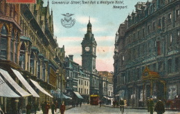 U.S.A. - NEWPORT - Commercial Street , Town Hall & Westgate Hotel - Newport