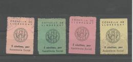 España. 4 Viñetas De Cornella De Llobregat - Republican Issues