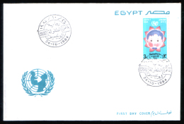 EGYPT / 1984 / MEDICINE / UN / UNICEF / CHILD SURVIVAL / FDC - Lettres & Documents