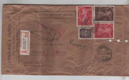 Portugal Amostra Sem Valor Air Mail With Belgian Registered Label Lisboa 1951 To Brussels Belgian Custom Label PR262 - Briefe U. Dokumente