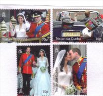 Tristan Da Cunha 2011 - Mariage Royal Prince Williams - 4v Neufs // Mnh - Tristan Da Cunha