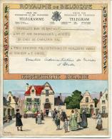 BELGIQUE - TELEGRAMME ILLUSTRÉ " MARIÉS SORTANT DE LA MAIRIE " OBL. DE 1949 - TB - Post Office Leaflets