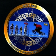 NEW ZEALAND - 2001  CYCLING  MS  MINT NH - Blocs-feuillets