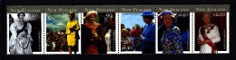 NEW ZEALAND - 2001 QUEEN'S BIRTHDAY  STRIP  MINT NH - Blocs-feuillets