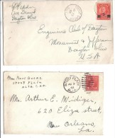 BOL973 - GRAN BRETAGNA , Due Lettere Commerciale Per Gli USA - Storia Postale