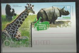 EP ** MNH  Pologne Rhinocéros  34 Girafe  Jirafa Giraffe Gorille - Rhinocéros