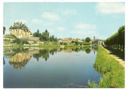 CP, 58, CHATILLON-EN-BAZOIS, Les Bords Du Canal Du Nivernais Et Le Château, Vierge - Chatillon En Bazois