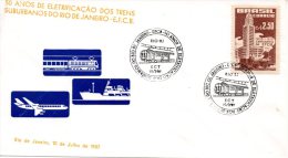 BRESIL. Enveloppe Commémorative De 1987. Métro De Rio. - Tranvie