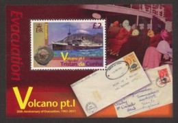 Tristan Da Cunha 2011 - Volcans, Bateau, 50e Ann évacuation - BF Neufs // Mnh - Tristan Da Cunha
