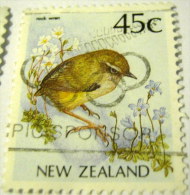 New Zealand 1991 Rock Wren Bird 45c - Used - Gebraucht