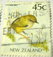 New Zealand 1991 Rock Wren Bird 45c - Used - Used Stamps