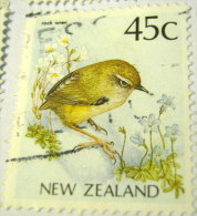 New Zealand 1991 Rock Wren Bird 45c - Used - Oblitérés