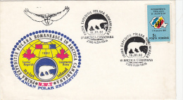 EXPLORERS, FIRST MISSION IN ARCTICA, POLAR BEAR, OWL, SPECIAL COVER, 1992, ROMANIA - Explorateurs