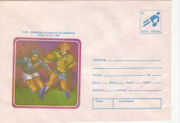 RUGBY BUCHAREST SPRING CUP, COVER STATIONERY, ENTIERE POSTAUX, 1988, ROMANIA - Rugby