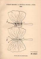 Original Patentschrift - J. Beranek In Wien , 1898 , Fächer , Schmetterling , Mode !!! - Abanicos