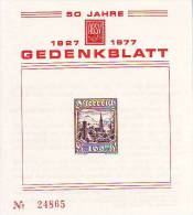 0815f: Austria Essay Stamp 1. Republic- Gedenkblatt, Limited Edition - Lettres & Documents