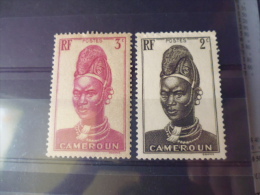 TIMBRE CAMEROUN  YVERT N° 162*.163* - Neufs