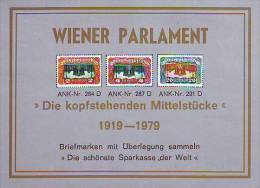 0815v: Parlamentsserie Kopfstehendes Mittelstück, Gedenkblock - Ongebruikt