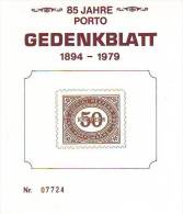 0815x: Portomarken, 50 Kreuzer- Reprint, Gedenkblock - Taxe