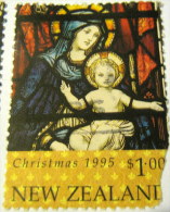 New Zealand 1995 Christmas Madonna And Child $1 - Used And Damaged - Oblitérés