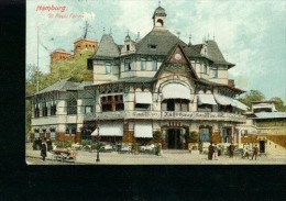 Litho Hamburg St. Pauli Fährhaus Terrasse Schub-Karren 2.11.1911 - Mitte