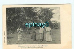 Bf - CONGO FRANCAIS - Femmes Chrétiennes Revenant Du Marché  - Cliché Patron - Congo Français