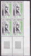 N° 2415 Année Internationnale De La Paix: Portrait De Victor Basch Et Emblèmùe De L´année. Bloc De 4 Timbres - Unused Stamps